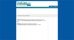 Desktop Screenshot of oralcare.com
